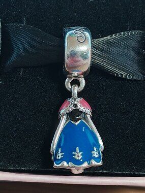 Authentic Pandora Disney Anna’s Orchid Dress Dangle – 791591ENMX Sterling Silver